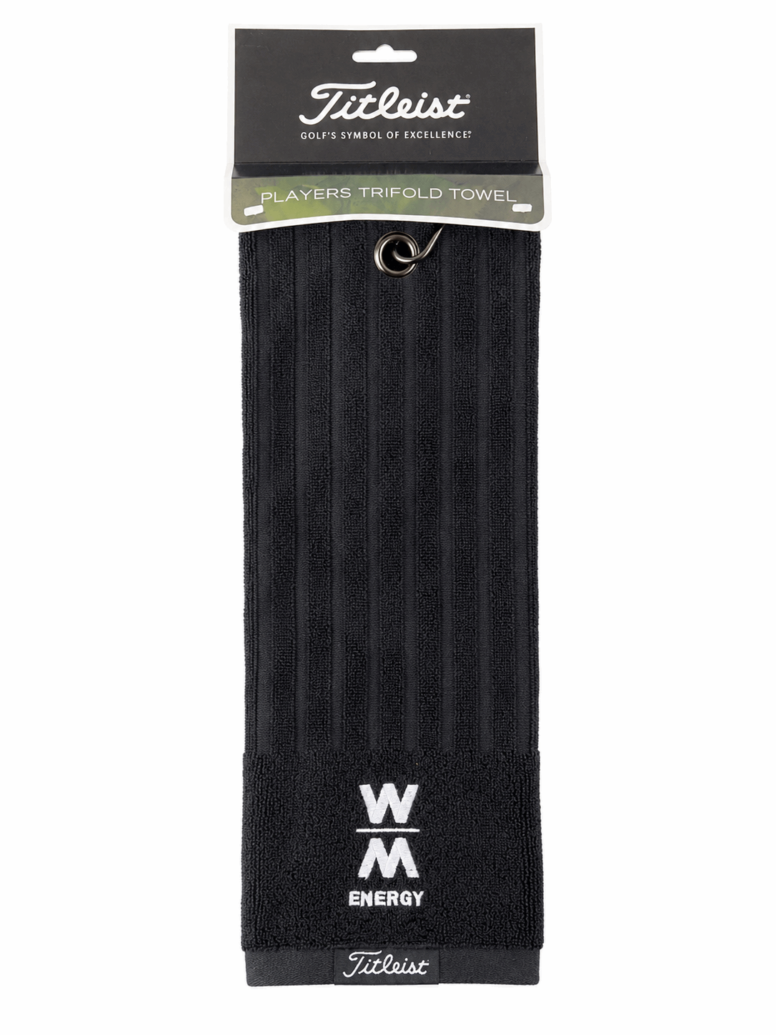 Titleist Trifold Golfhanddoek – Zwart (Reclame) - Thom's Golfgear