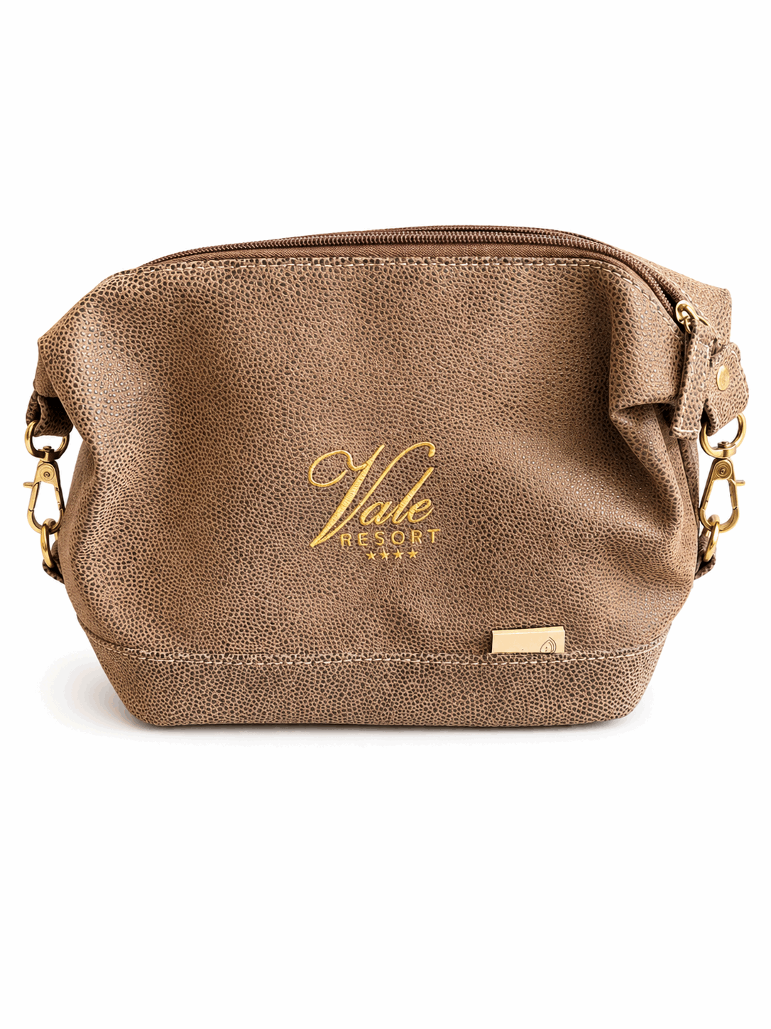 Asbri Lederen Toilettas – met Geborduurd Vale Resort Logo - Thom's Golfgear