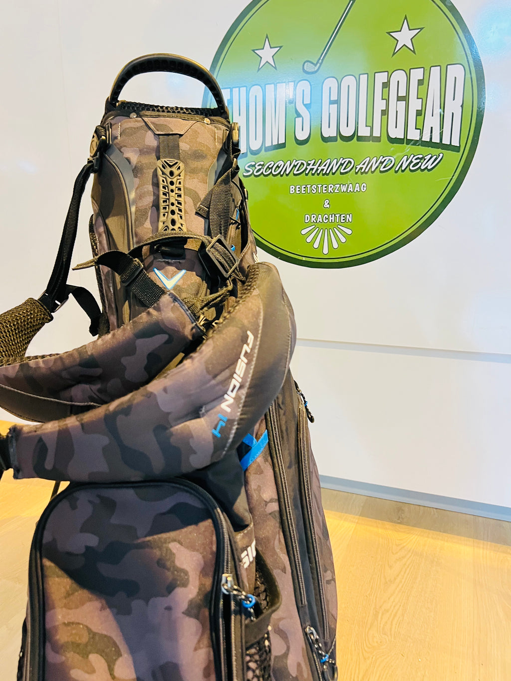 Callaway Fusion 14 Standbag – Camo / Zwart met Blauwe Accenten