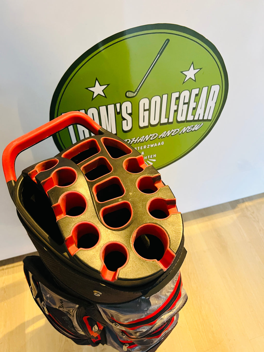 Spalding WPO 9.5 Cartbag – Zwart / Rood / Grijs