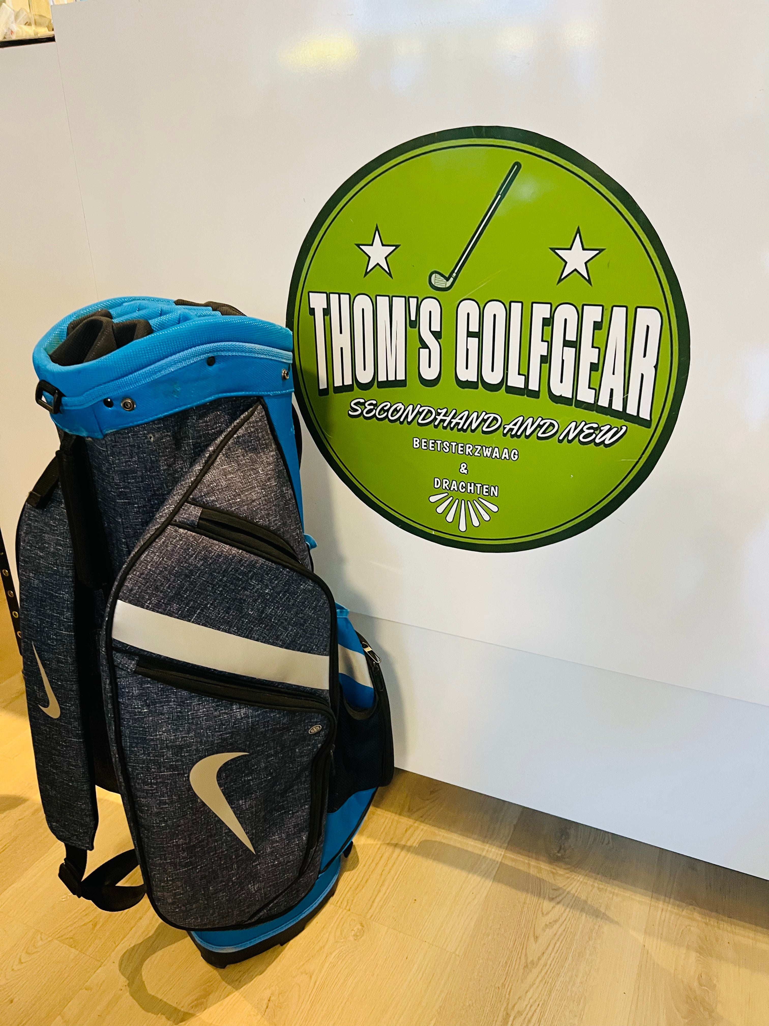Nike Cartbag – Blauw/Grijs (14-vaks, incl. regencover) - Thom's Golfgear