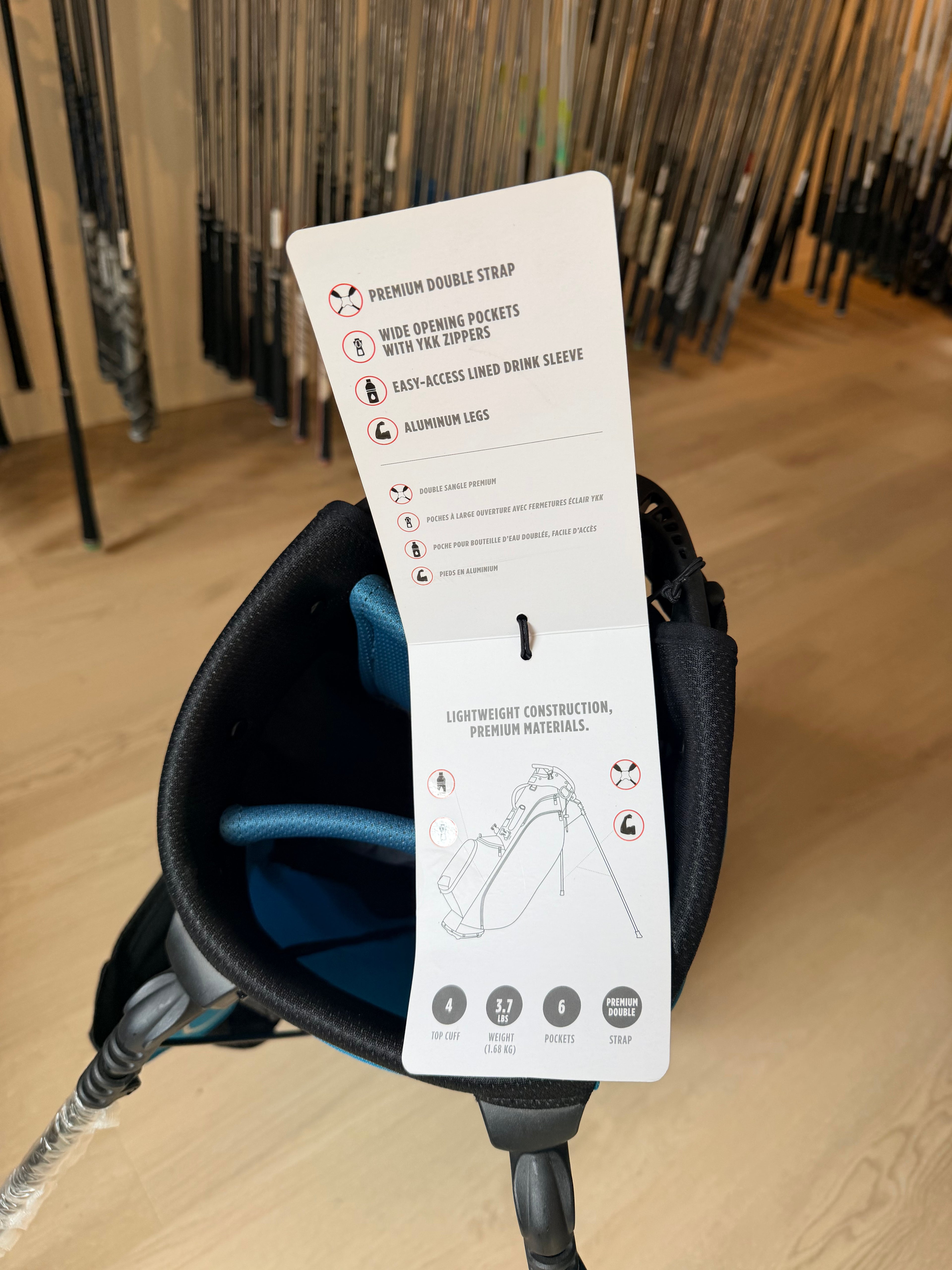 Titleist Players 4 Stand Bag – Lichtblauw – 4-Vaks (Nieuw)