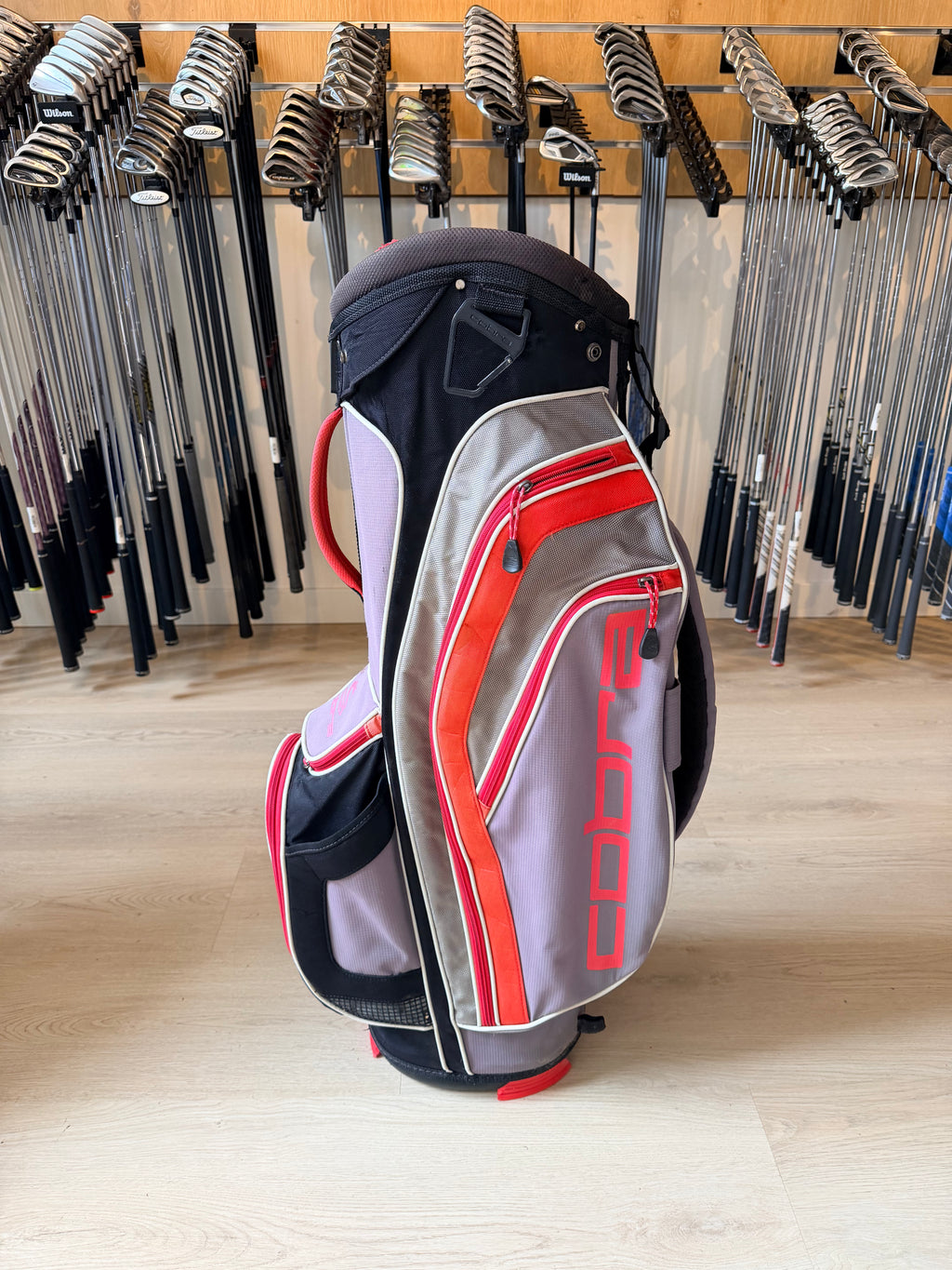 Cobra Cartbag – Grijs/Rood – 14-Vaks