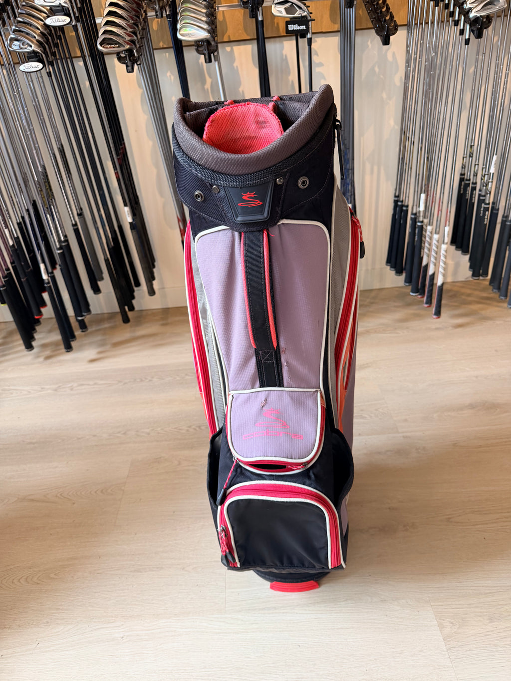 Cobra Cartbag – Grijs/Rood – 14-Vaks