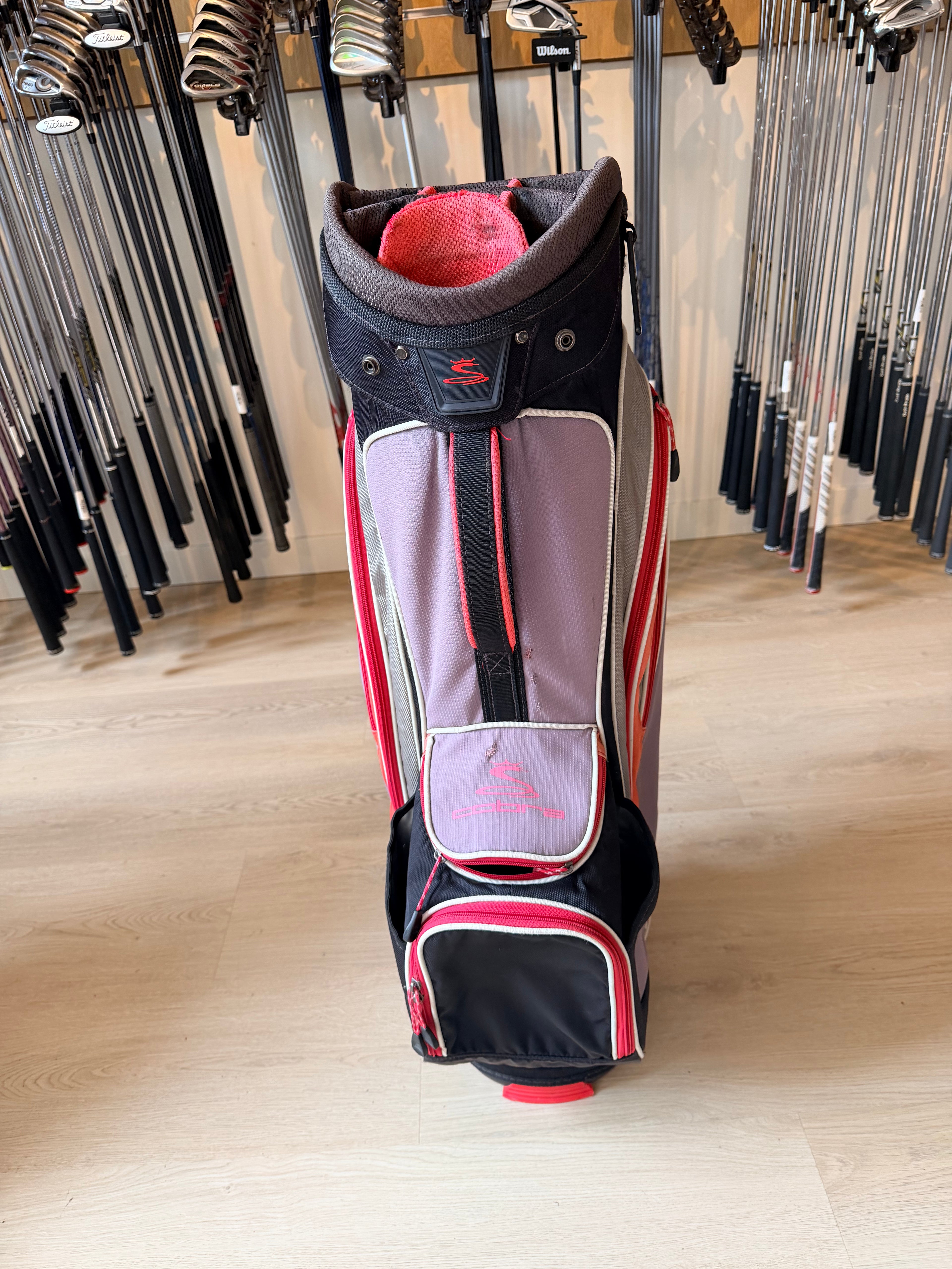 Cobra Cartbag – Grijs/Rood – 14-Vaks