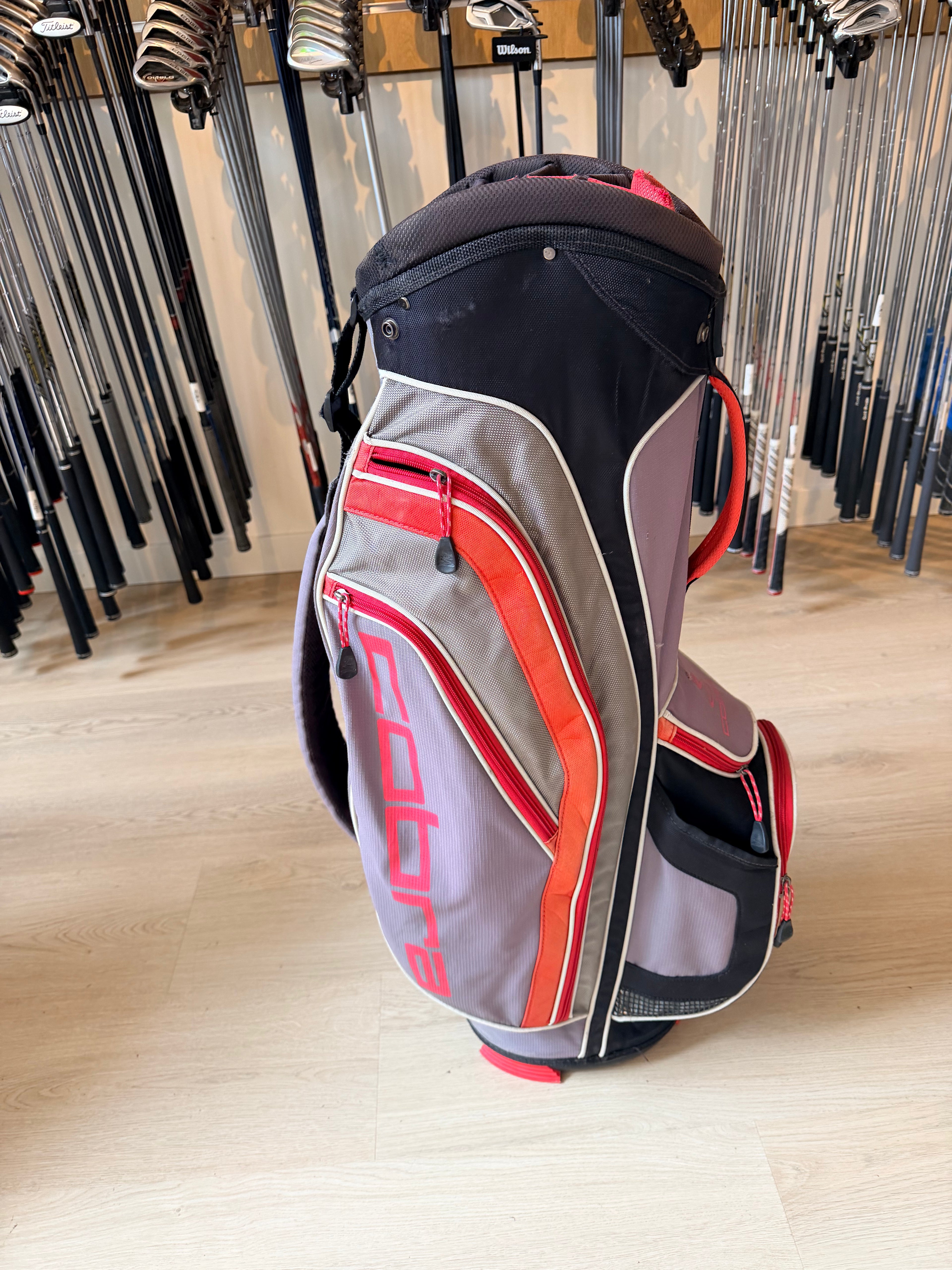 Cobra Cartbag – Grijs/Rood – 14-Vaks