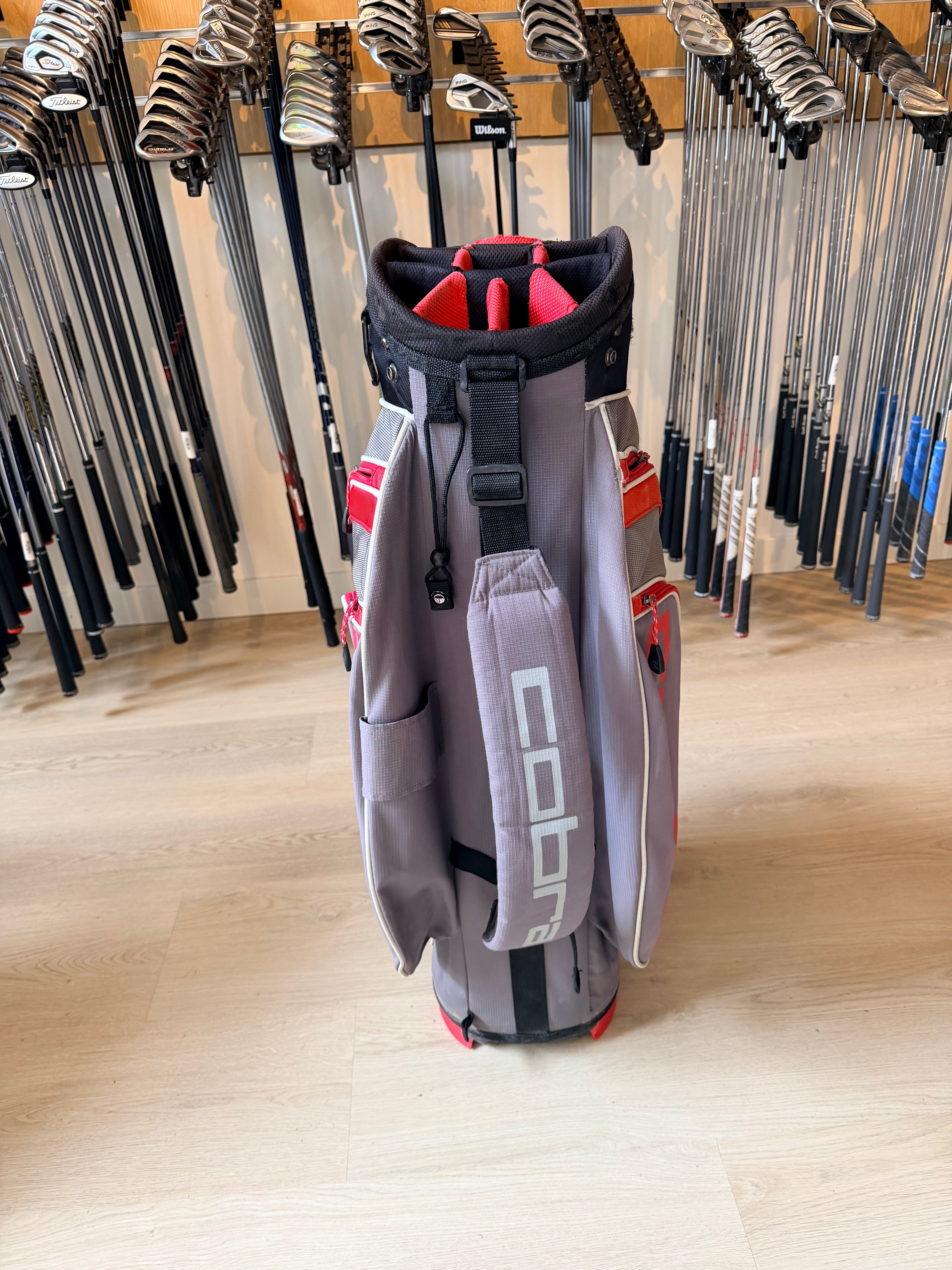 Cobra Cartbag – Grijs/Rood – 14-Vaks