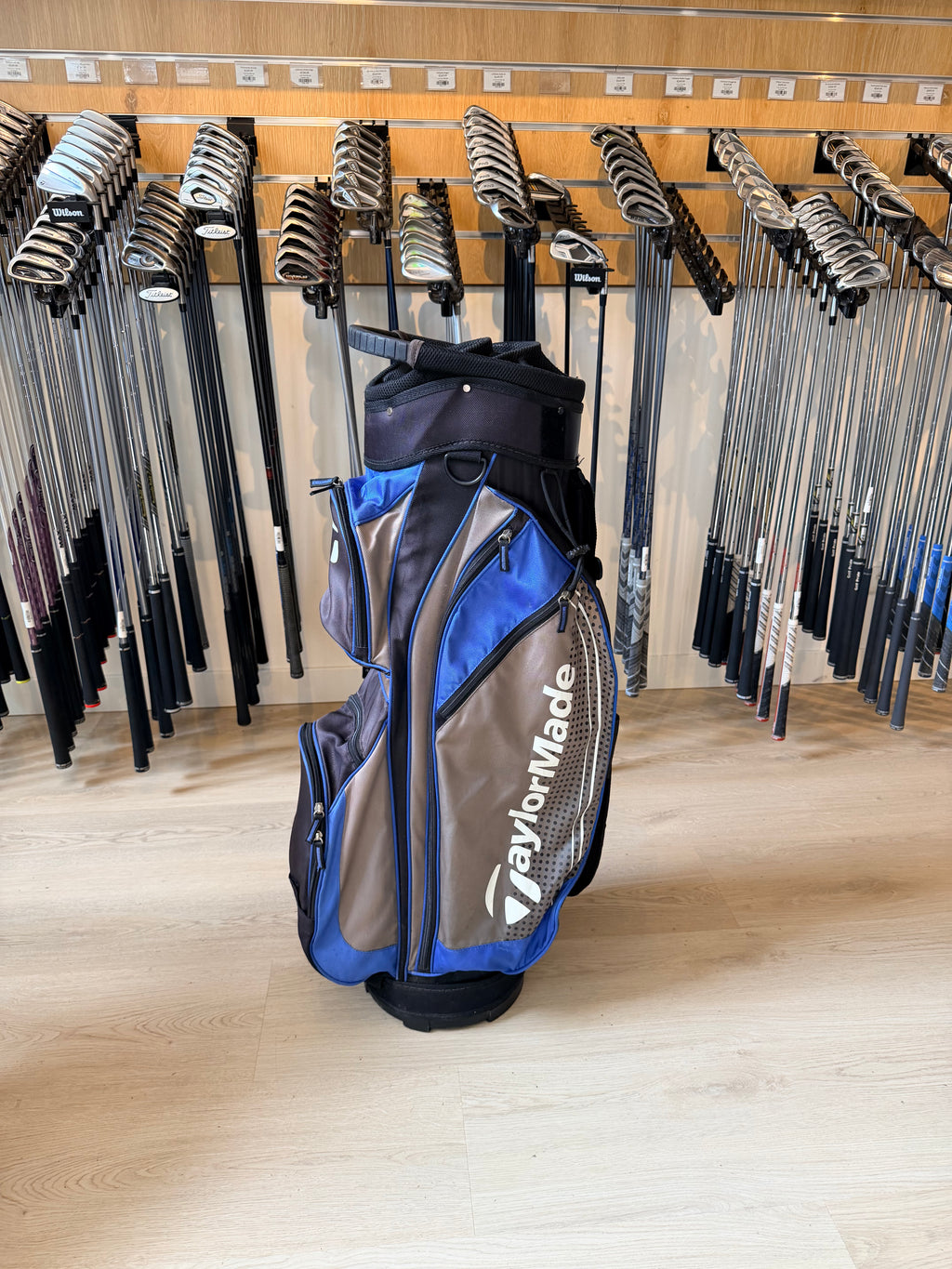 TaylorMade Cartbag – Grijs/Zwart/Donkerblauw – 14-Vaks