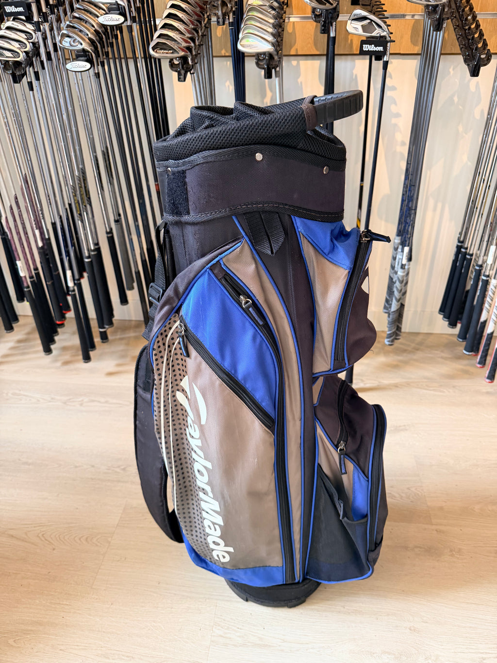 TaylorMade Cartbag – Grijs/Zwart/Donkerblauw – 14-Vaks