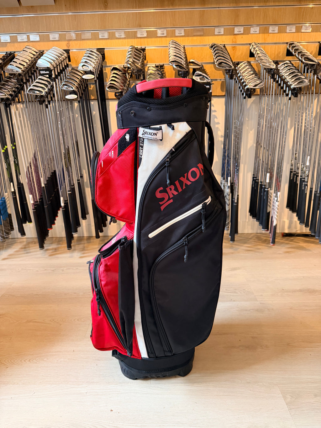 Srixon Cartbag – Zwart/Rood/Wit – 14-Vaks