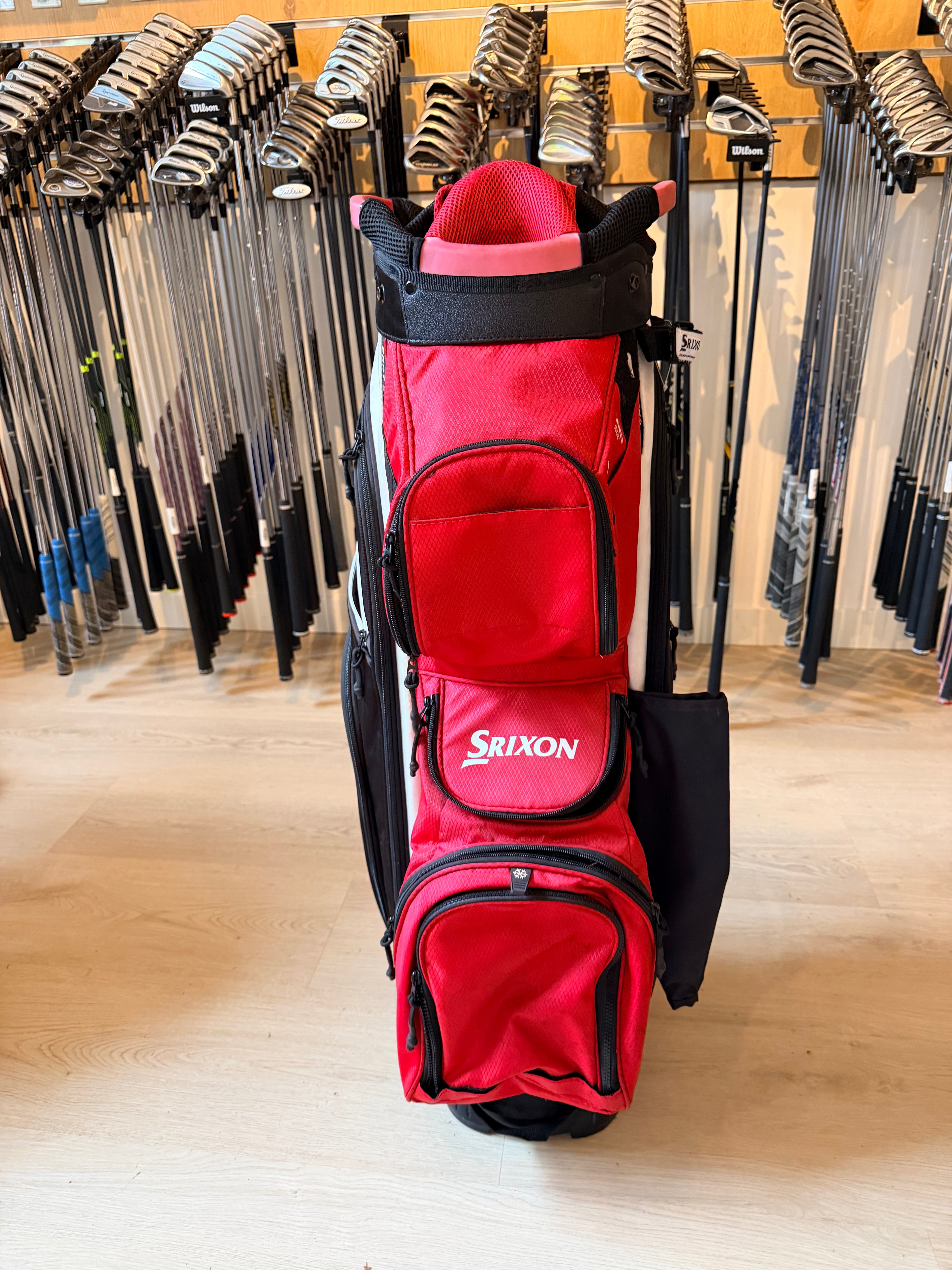 Srixon Cartbag – Zwart/Rood/Wit – 14-Vaks