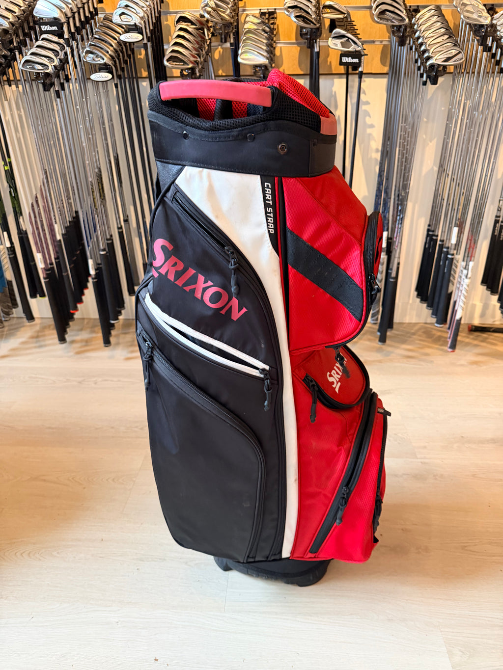 Srixon Cartbag – Zwart/Rood/Wit – 14-Vaks