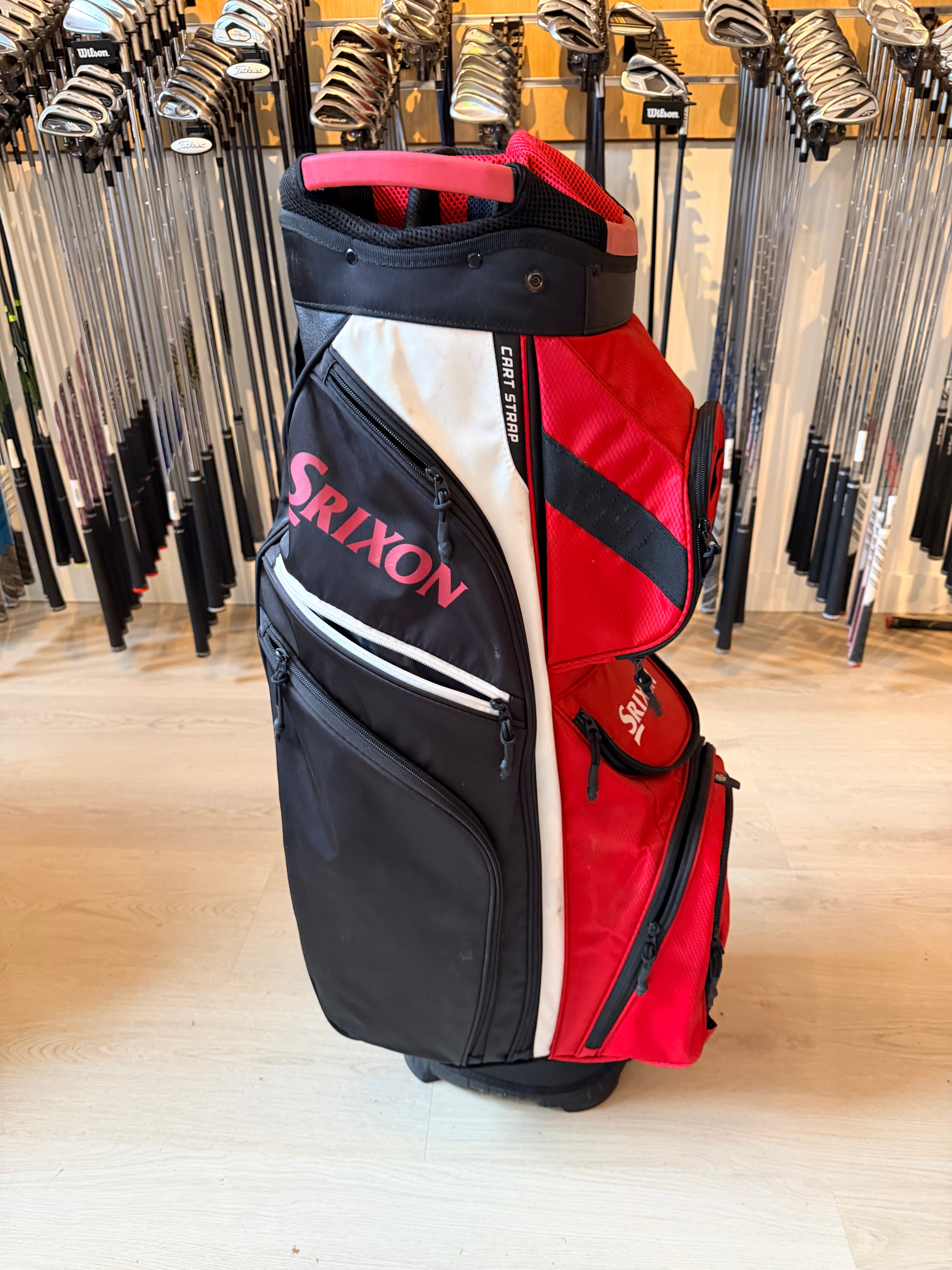 Srixon Cartbag – Zwart/Rood/Wit – 14-Vaks