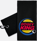 Golf Handdoek “Bogey King” – Zwart - Thom's Golfgear