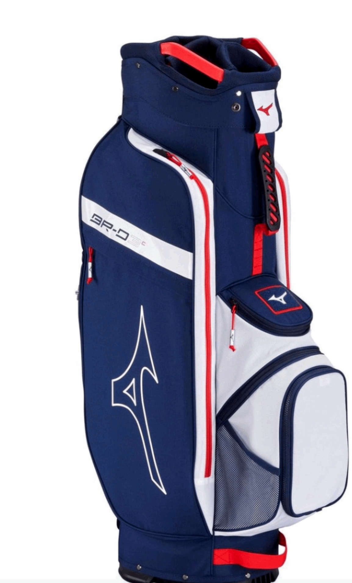 Mizuno BR-D3C Cartbag 2025 – Blauw / Rood - Thom's Golfgear