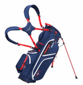 Mizuno BR-DX Standbag – Navy Blauw met Rode Accenten - Thom's Golfgear
