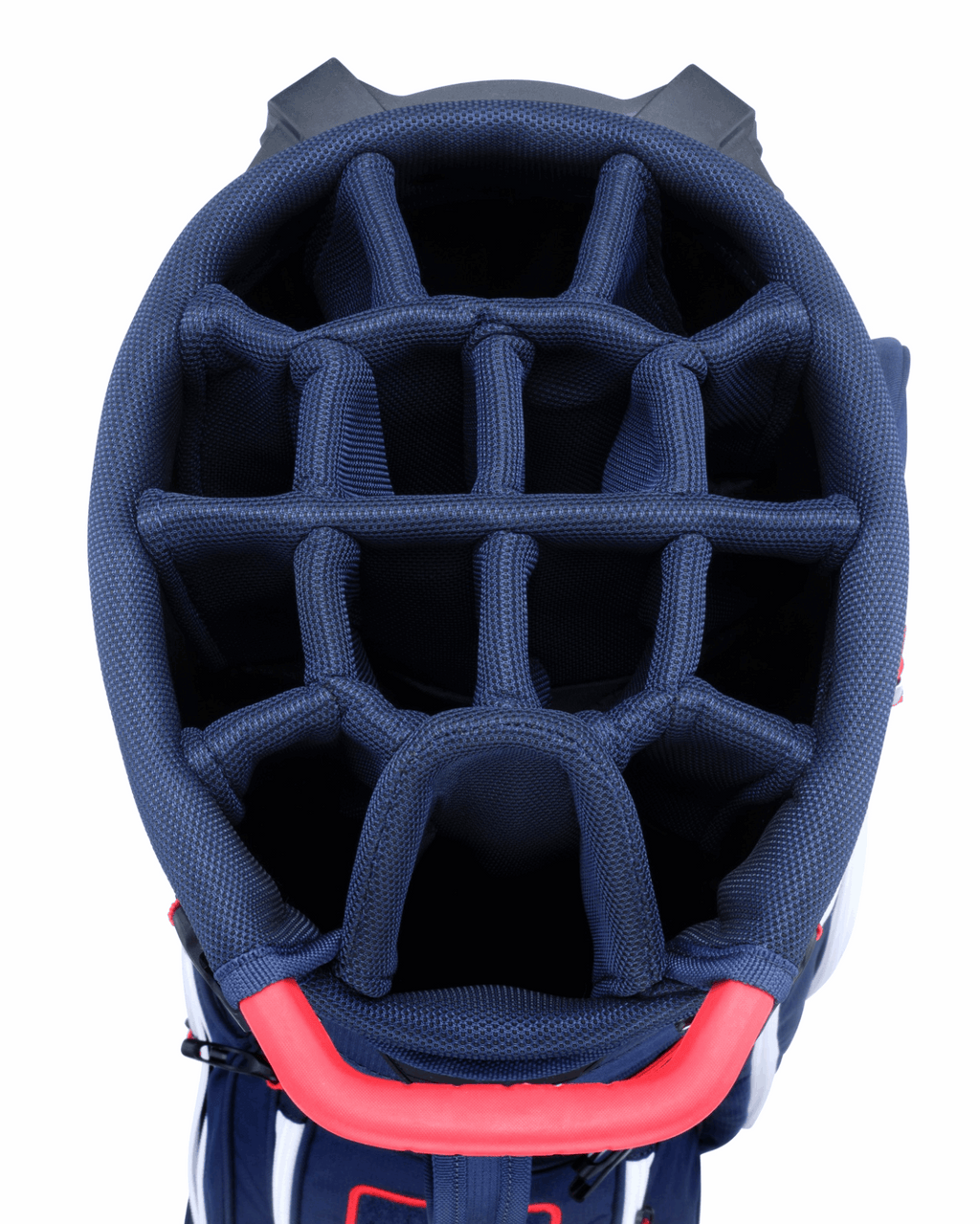 Mizuno BR-DX Standbag – Navy Blauw met Rode Accenten - Thom's Golfgear