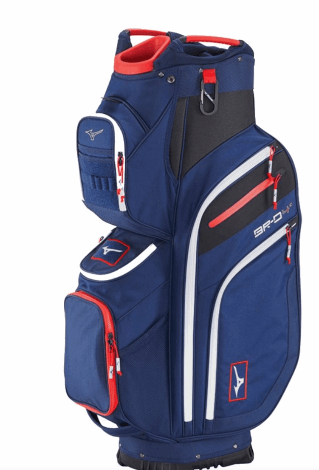 Mizuno BR-D4 Cartbag – Navy Blauw met Rode Accenten - Thom's Golfgear