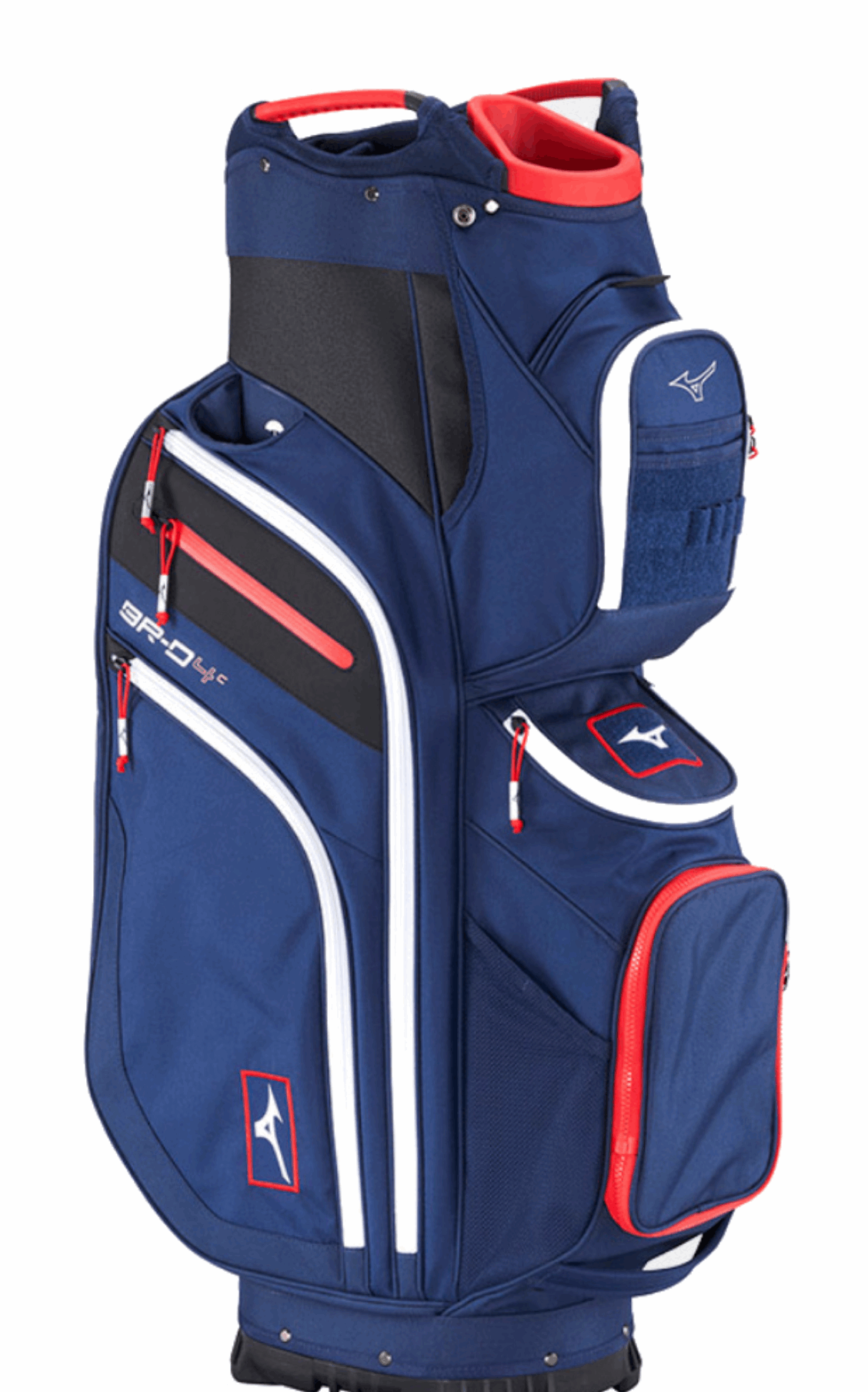Mizuno BR-D4 Cartbag – Navy Blauw met Rode Accenten - Thom's Golfgear