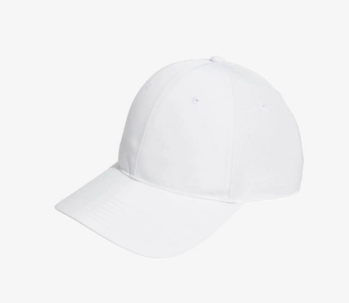 Blauwe, witte en zwarte adidas Performance CRESTABLE golfpet met Thom's Golfgear branding, verstelbaar, one size, sportief ontwerp