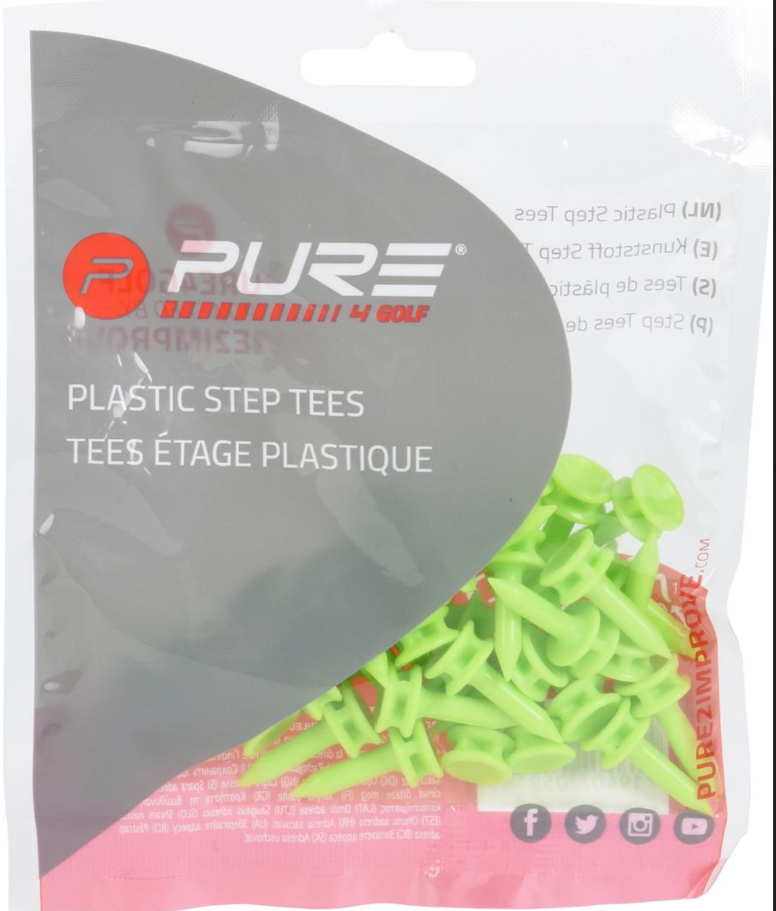 Pure2Improve Step Tees – 24mm / 31mm / 37mm / 53mm