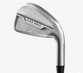 Thom's Golfgear Vice Golf VGI02 zwarte ijzers set 5-PW, AW, SW rechtshandig, met houten golfballen en golfclub op achtergrond