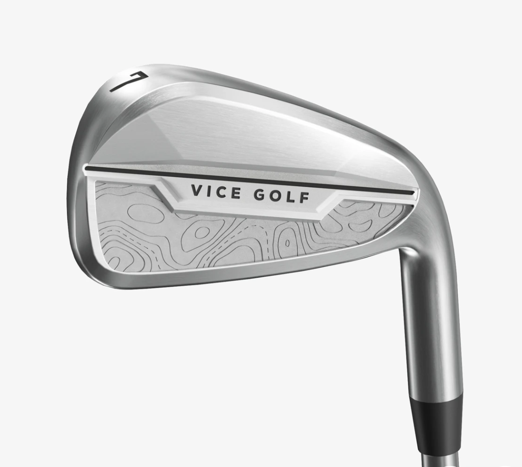 Vice Golf VGI02 zwarte ijzerset 5-PW + AW + SW rechtshandig, geschikt voor golfers, met Thom's Golfgear branding