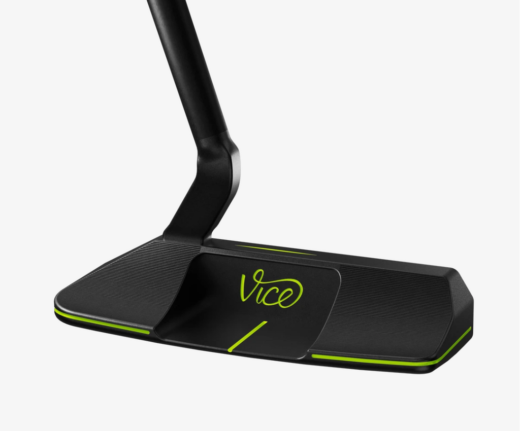 Thom's Golfgear Vice Golf VGP03 ZT Putter rechtshandig, zero torque en twist, close-up van de golfputter op een greensituatie