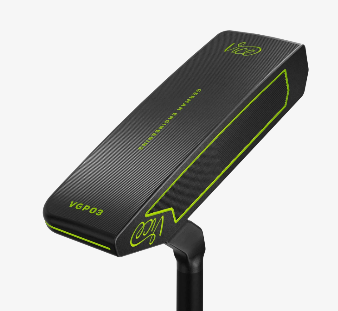 Vice Golf VGP03 ZT Putter rechtshandig met nul torque en twist, Thom's Golfgear, close-up van de golfputter in actie
