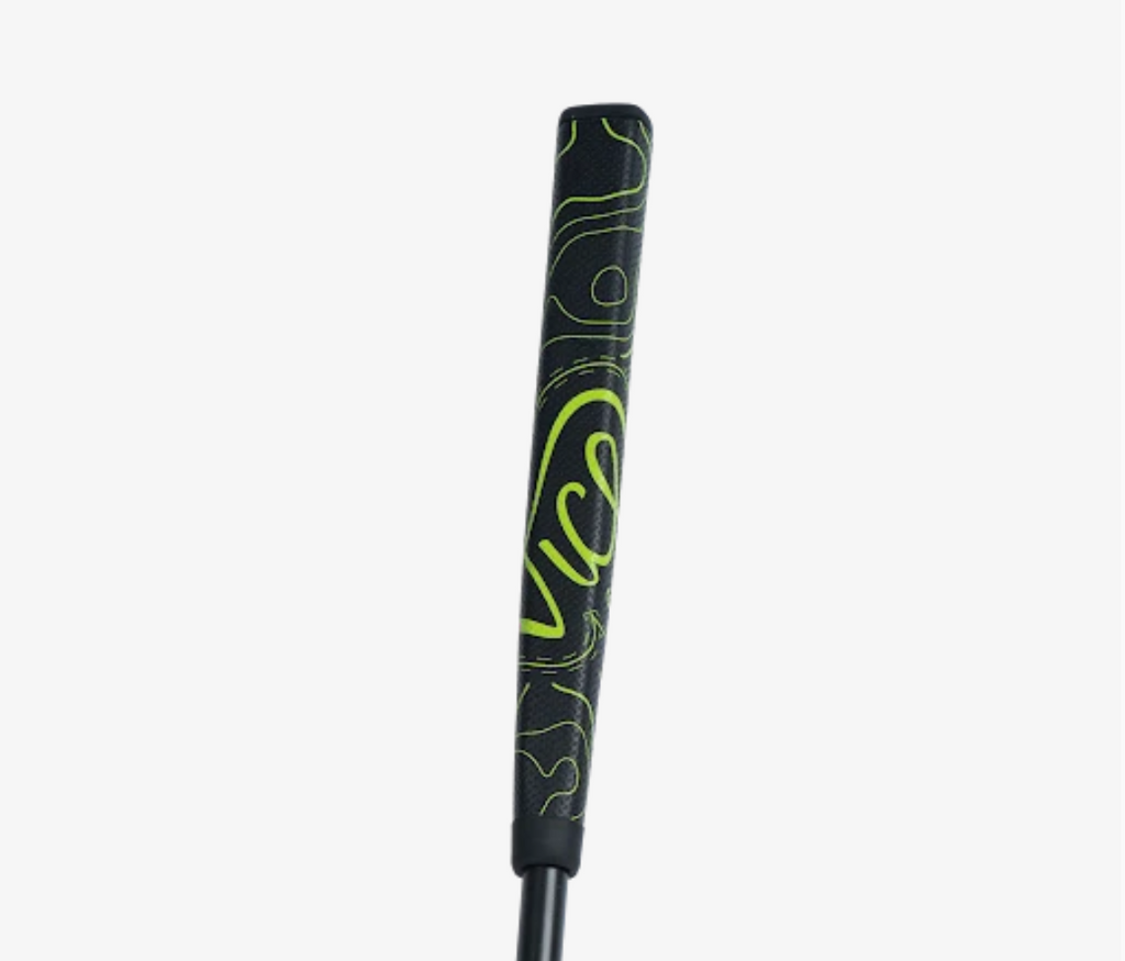 Thom's Golfgear Vice Golf VGP04 ZT Putter voor rechtshandige golfers, met zero twist ontwerp en gestileerd clubhoofd op groene achtergrond