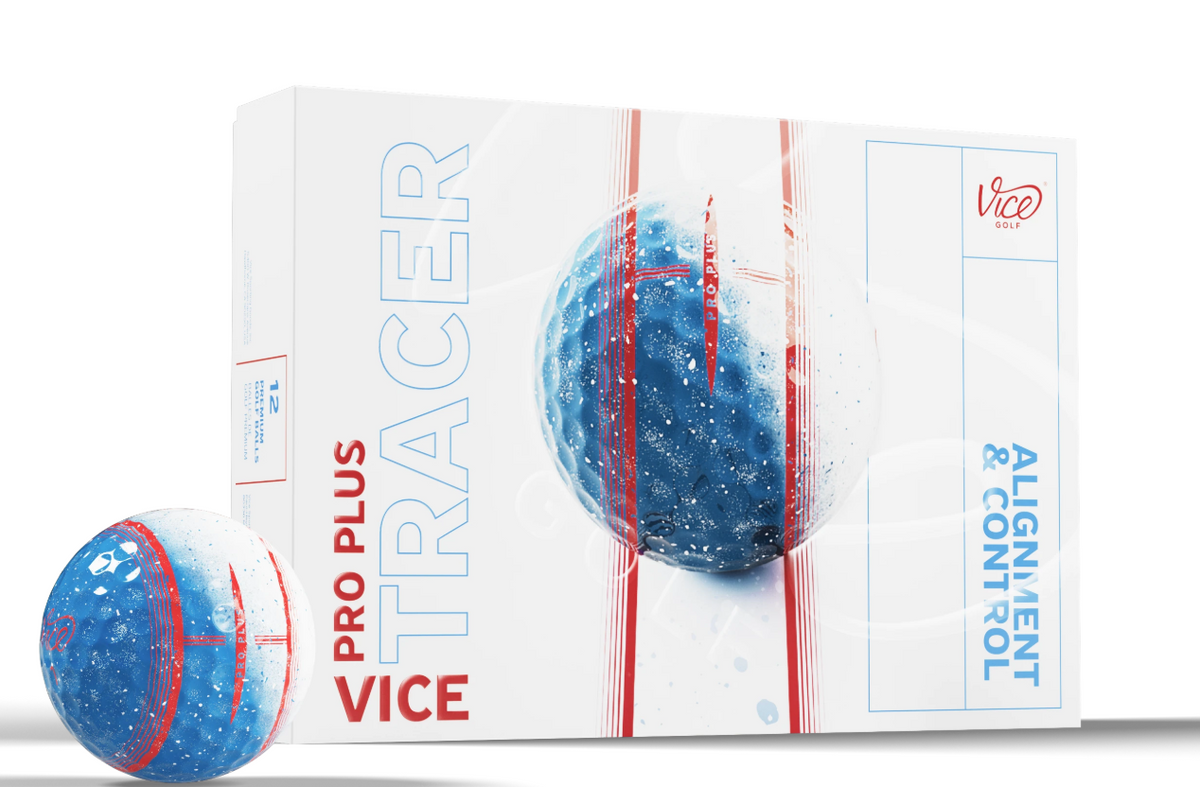 Vice Pro Plus Tracer Special Arctic Bomb Golfballen – 12 Stuks (Dozijn)