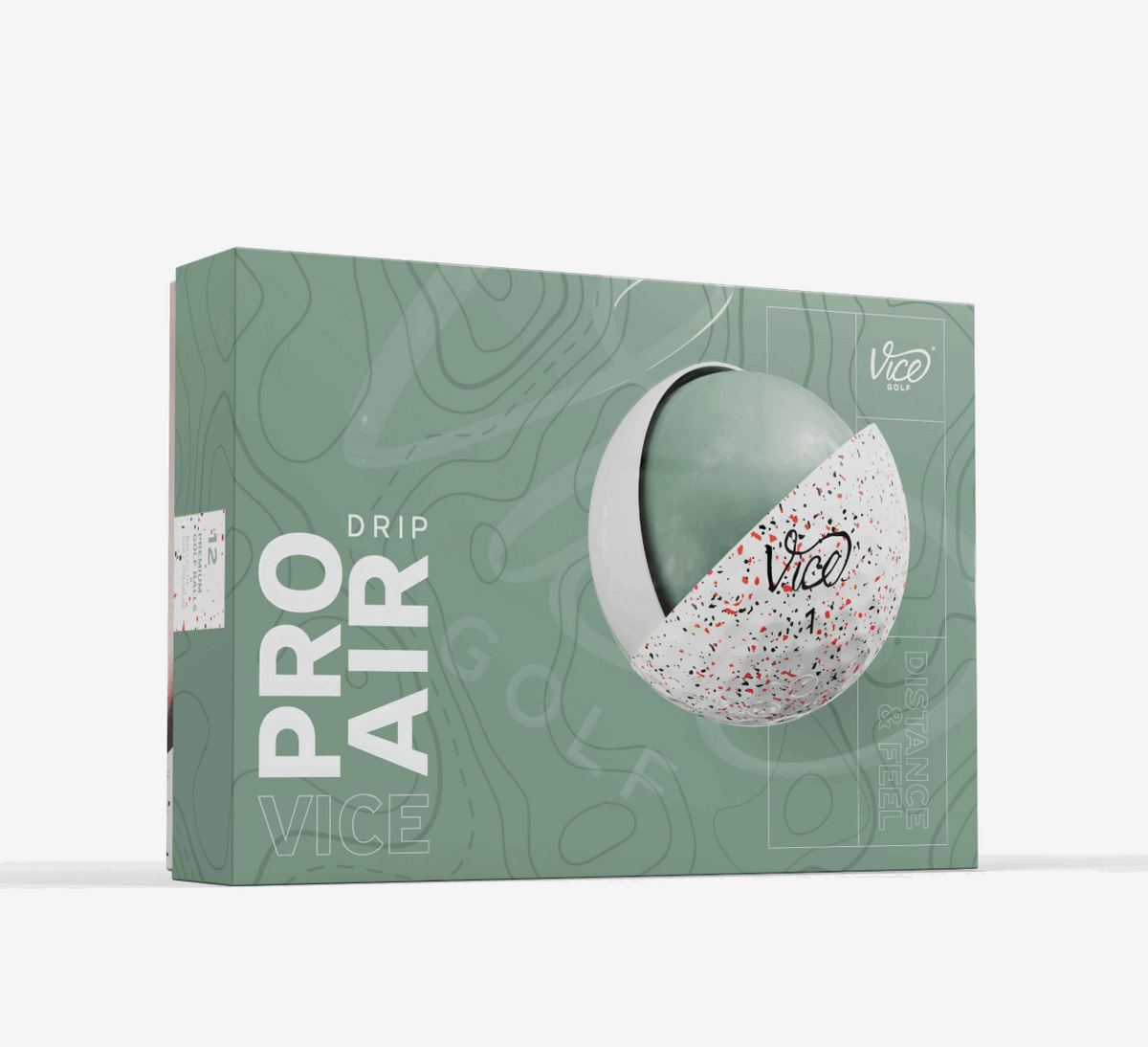 Vice Pro Air Drip Red Black Golfballen – 12 Stuks (Dozijn)