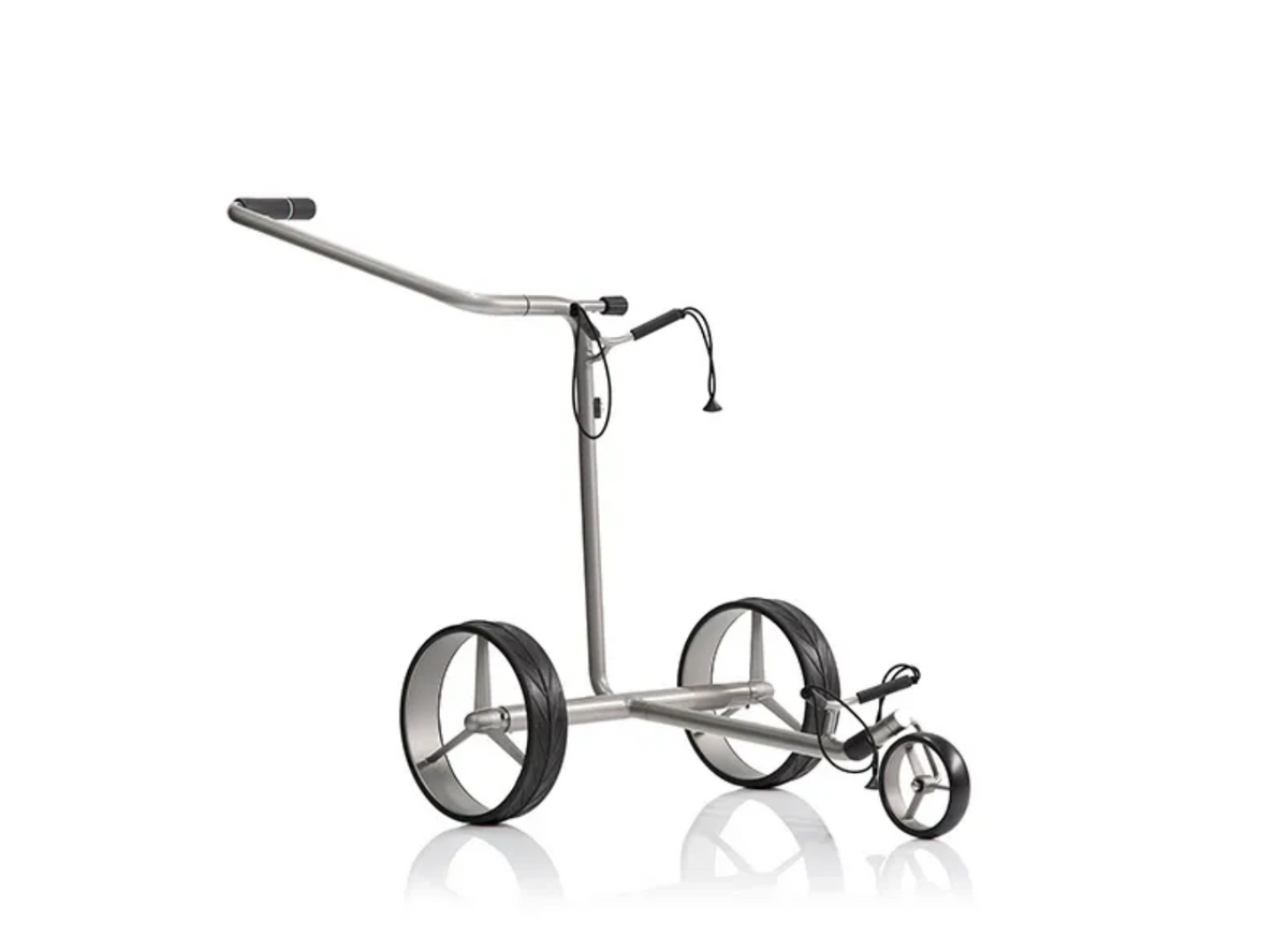 JuStar Silver 1.0 Elektrische Golftrolley – Inclusief Scorekaarthouder en Draagtas