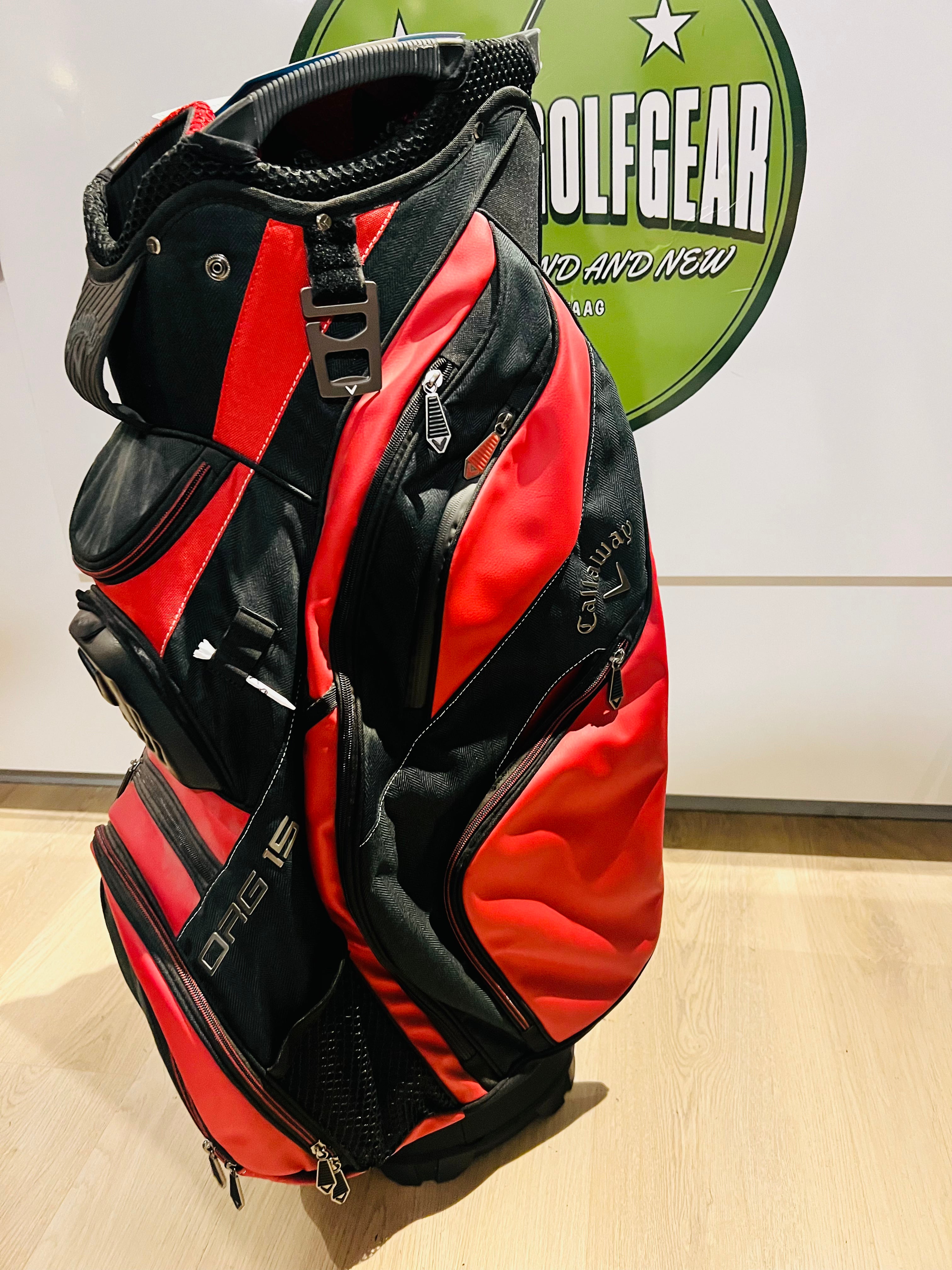 Zijaanzicht van de Callaway ORG15 cartbag
