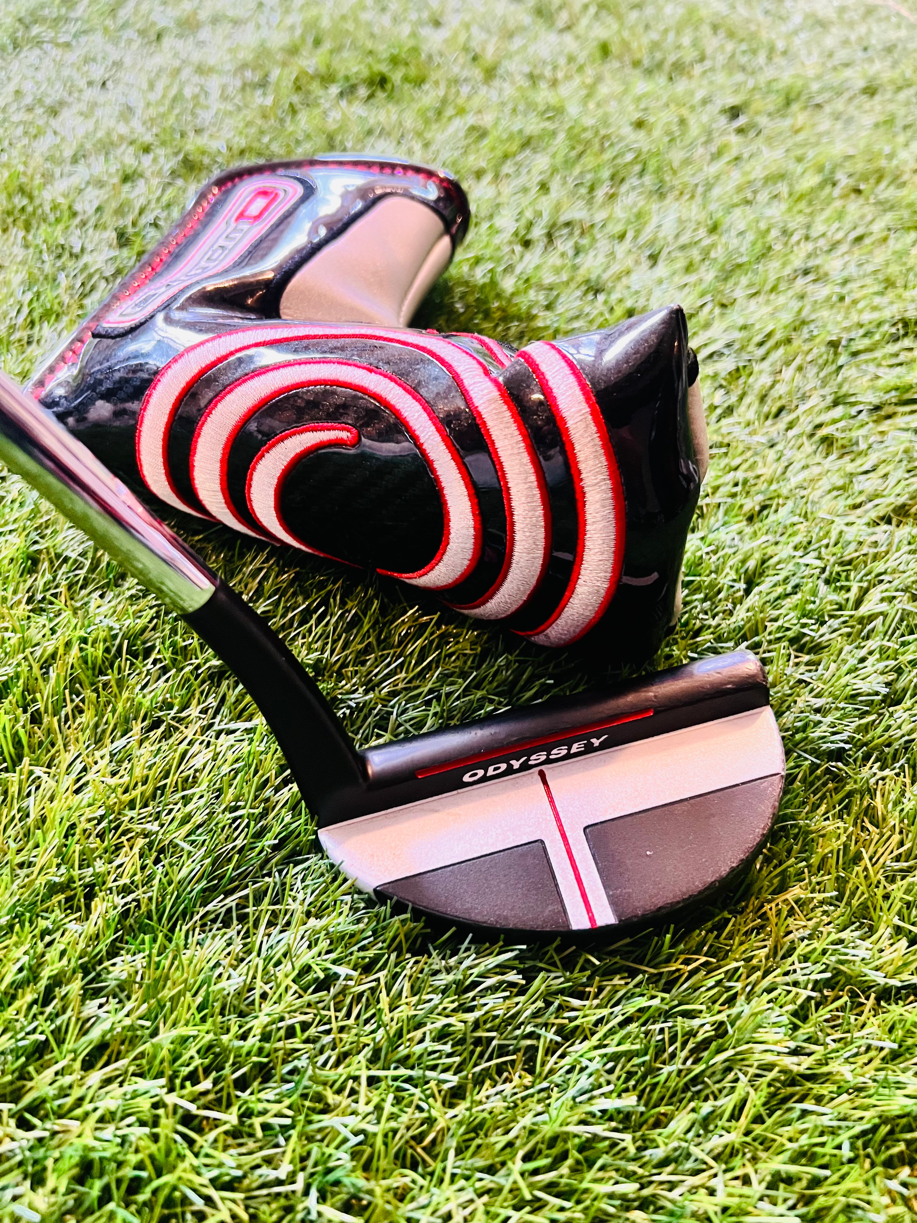 Bovenaanzicht van de Odyssey Oworks 9 putter