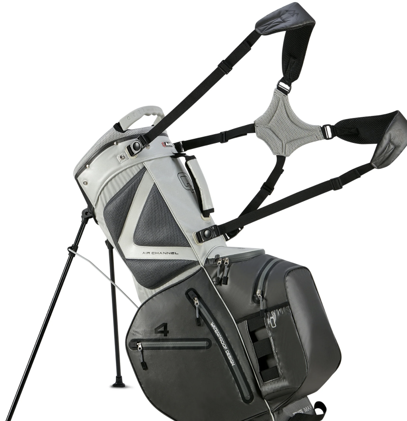 Big Max Aqua Hybrid 4  Waterdichte Golftas   Cartbag   Grijs Zwart