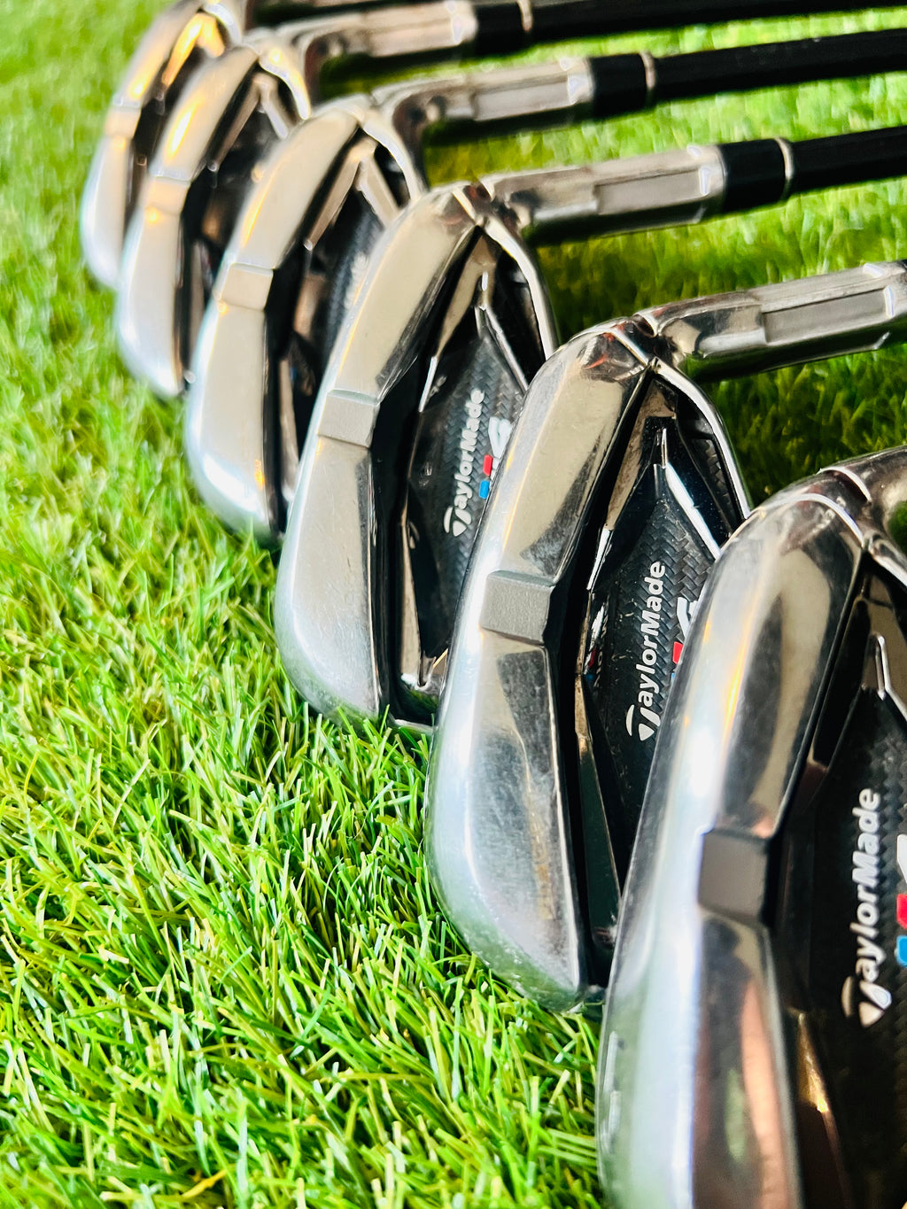 Close up op de Taylormade M4 Ijzerset